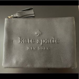NWOT Kate Spade Large Black Leather Clutch
